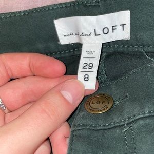 LOFT Green Skinny Pants